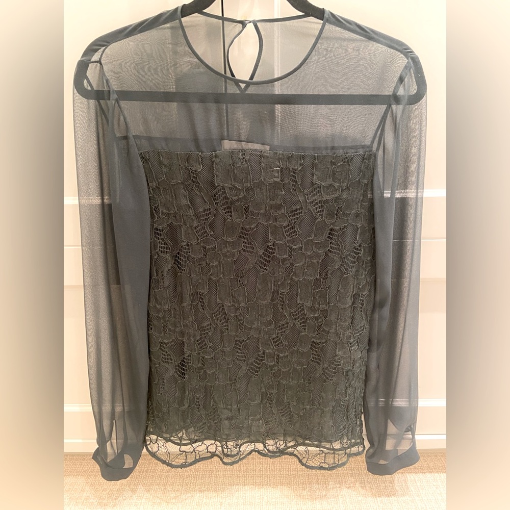 Jason Wu silk green lace top